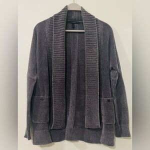 White House Black Market Soft Charcoal Cardigan Sweater